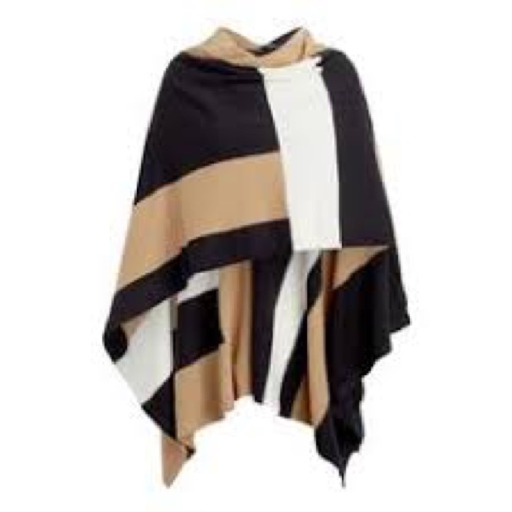 ParrishLA Poncho Versatile Striped Stevie Poncho - Picture 5 of 11